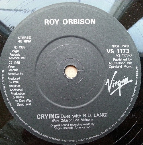 Roy Orbison : She's A Mystery To Me (7", Single, Bla)