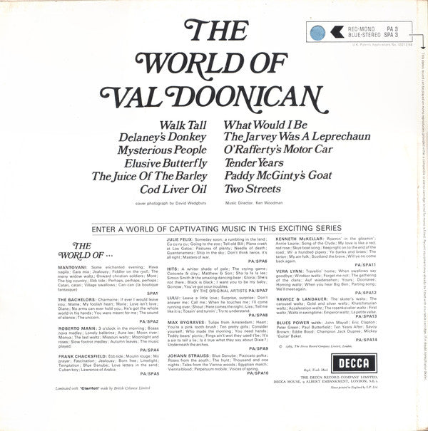 Val Doonican : The World Of Val Doonican (LP, Comp)