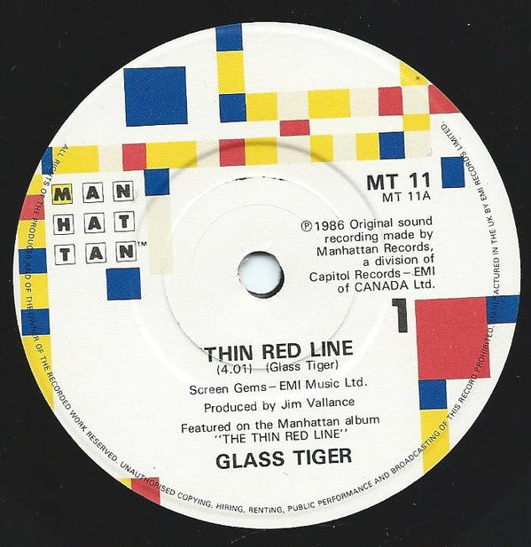 Glass Tiger : Thin Red Line (7")