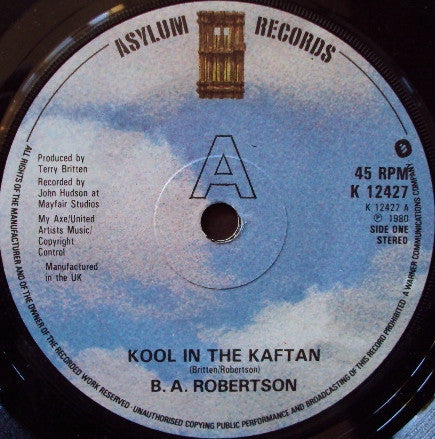 B. A. Robertson : Kool In The Kaftan (7", Single)