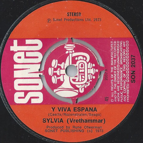 Sylvia Vrethammar : Y Viva Espana (7", Single, Kno)