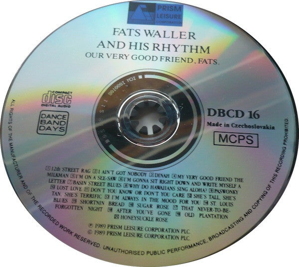 Fats Waller & His Rhythm : Our Very Good Friends, Fats (CD, Comp)