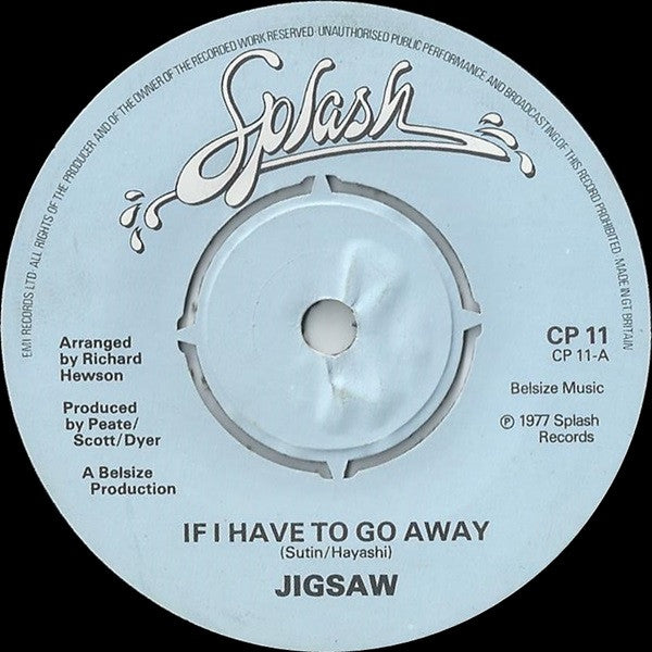 Jigsaw (3) : If I Have To Go Away (7", Single)