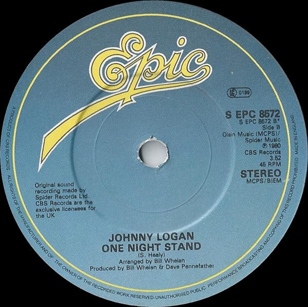 Johnny Logan : What's Another Year (7", Single, Pap)
