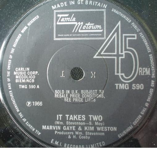 Marvin Gaye & Kim Weston : It Takes Two (7", Single, RP)