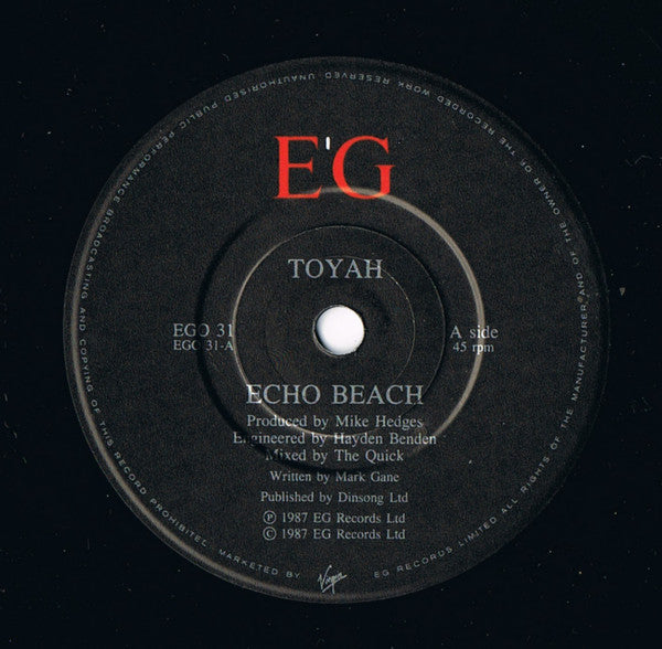 Toyah : Echo Beach (7", Single)