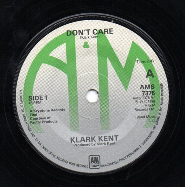 Klark Kent (3) : Don't Care (7")