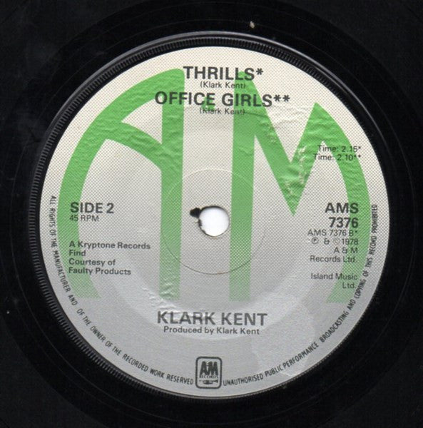 Klark Kent (3) : Don't Care (7")