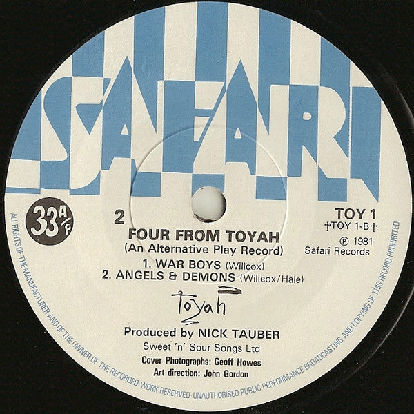 Toyah (3) : Four From Toyah (7", EP, Blu)