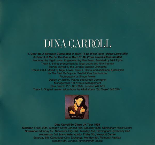 Dina Carroll : Don't Be A Stranger (CD, Single)