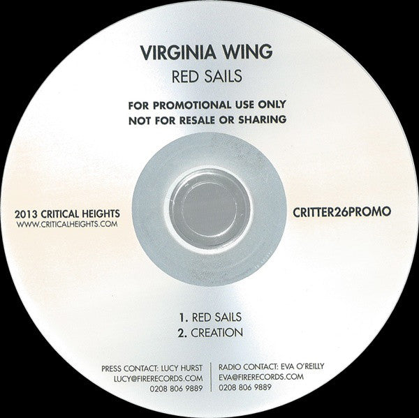 Virginia Wing : Red Sails (CDr, Promo)
