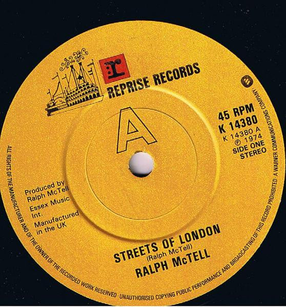 Ralph McTell : Streets Of London (7", Single, RE)