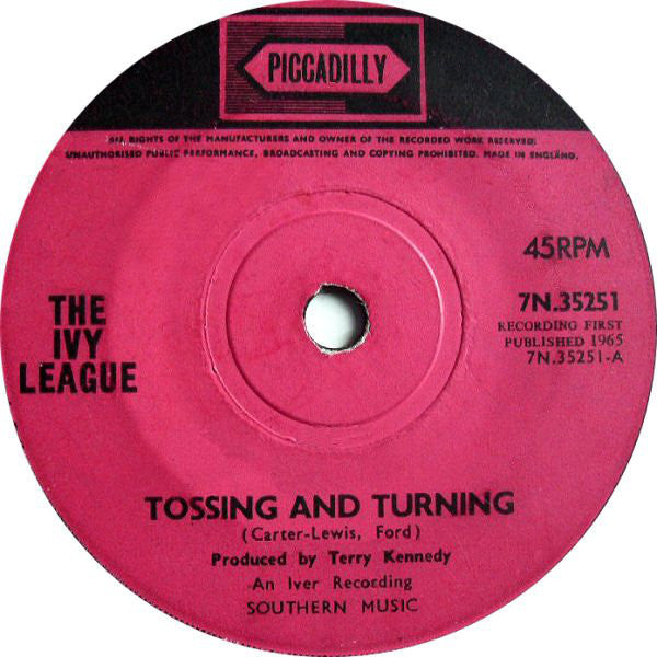 The Ivy League : Tossing And Turning (7", Single, Sol)