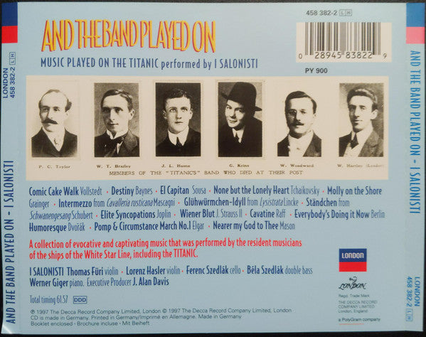 I Salonisti : And The Band Played On (Music Played On The Titanic) (CD, Album)