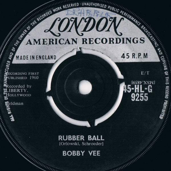 Bobby Vee : Rubber Ball (7", Single)
