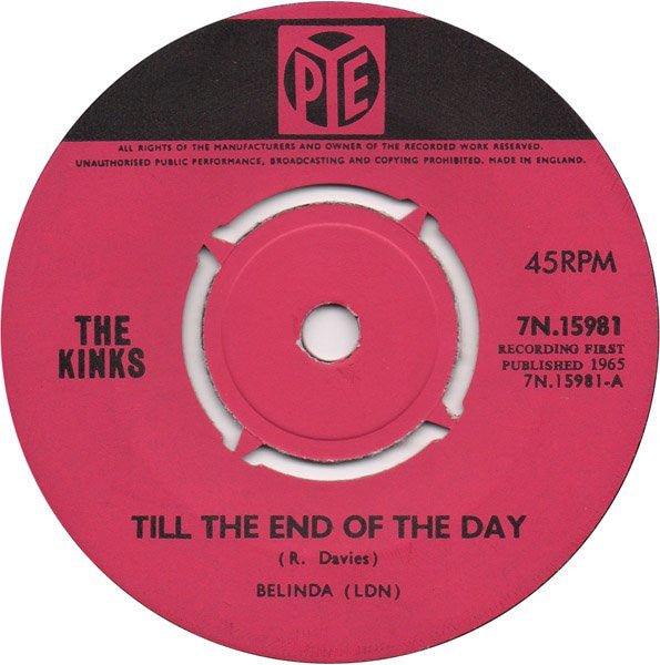 The Kinks : Till The End Of The Day (7", Single, 4-P)