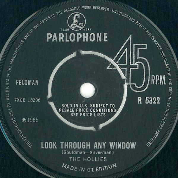 The Hollies : Look Through Any Window (7", Single)