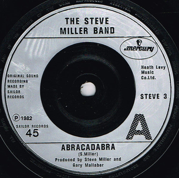 Steve Miller Band : Abracadabra (7", Single, Sil)