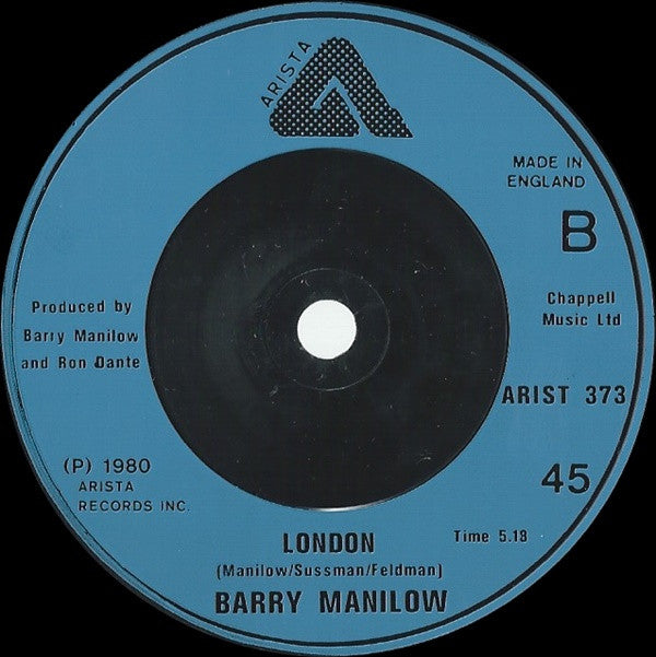 Barry Manilow : Lonely Together (7", Single, Inj)