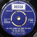 The Rolling Stones : Honky Tonk Women / You Can't Always Get What You Want (7", Single)