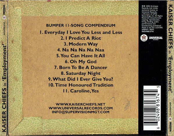 Kaiser Chiefs : Employment (CD, Album)