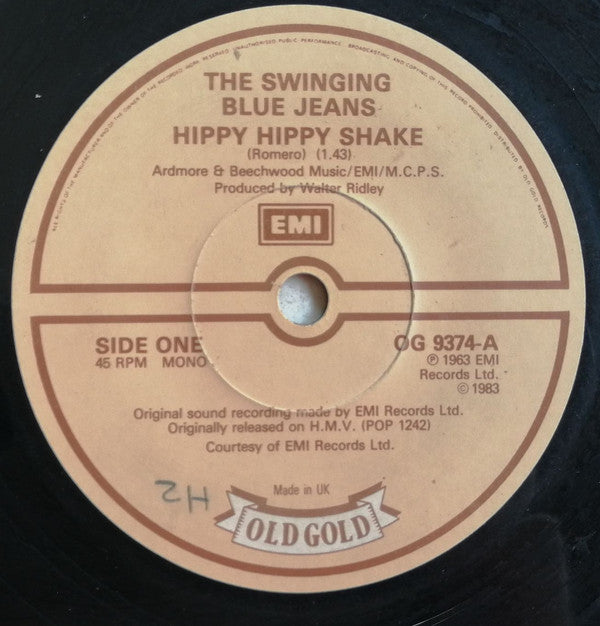 The Swinging Blue Jeans : Hippy Hippy Shake (7")
