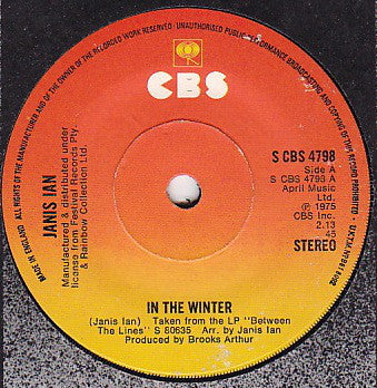 Janis Ian : In The Winter (7")