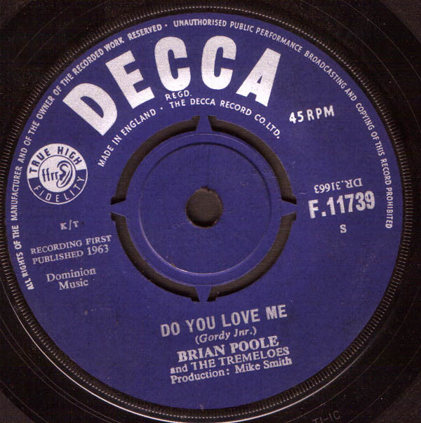 Brian Poole & The Tremeloes : Do You Love Me (7", Single)