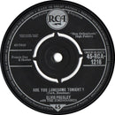 Elvis Presley With The Jordanaires : Are You Lonesome Tonight? (7", Single)