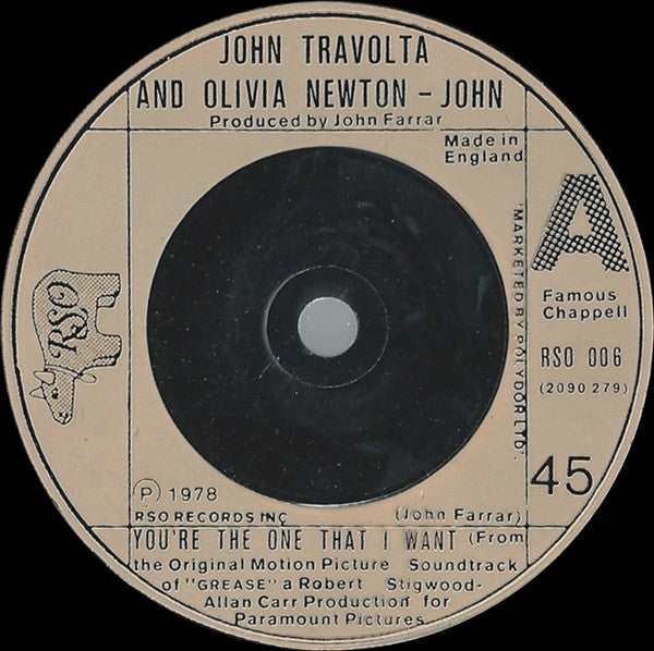 John Travolta And Olivia Newton-John : You're The One That I Want (7", Single, Bei)