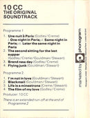 10cc : The Original Soundtrack (Cass, Album)