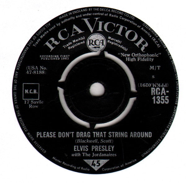 Elvis Presley With The Jordanaires : (You're The) Devil In Disguise (7", Single)