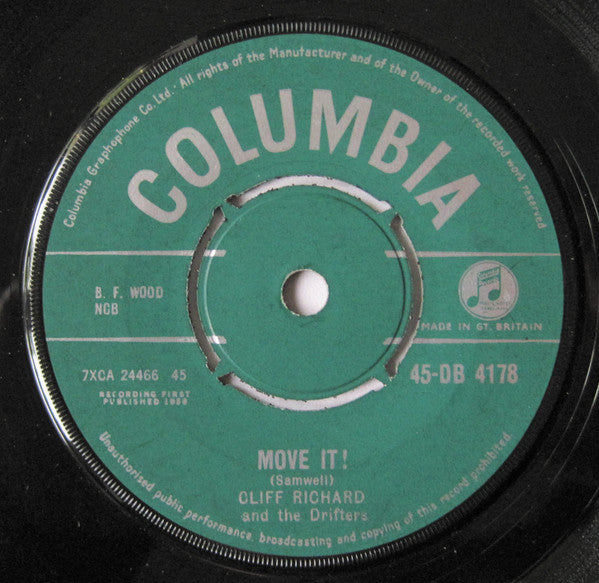Cliff Richard & The Drifters : Move It! (7", Single)