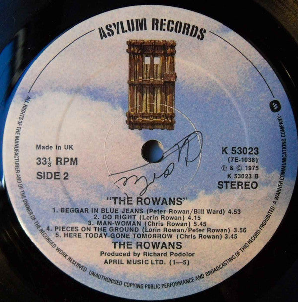 The Rowans (2) : The Rowans (LP, Album, RE)