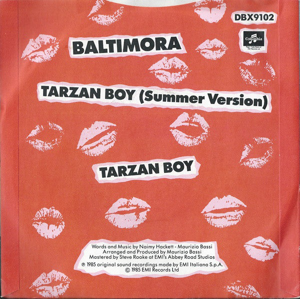 Baltimora : Tarzan Boy (7", Single, Pap)