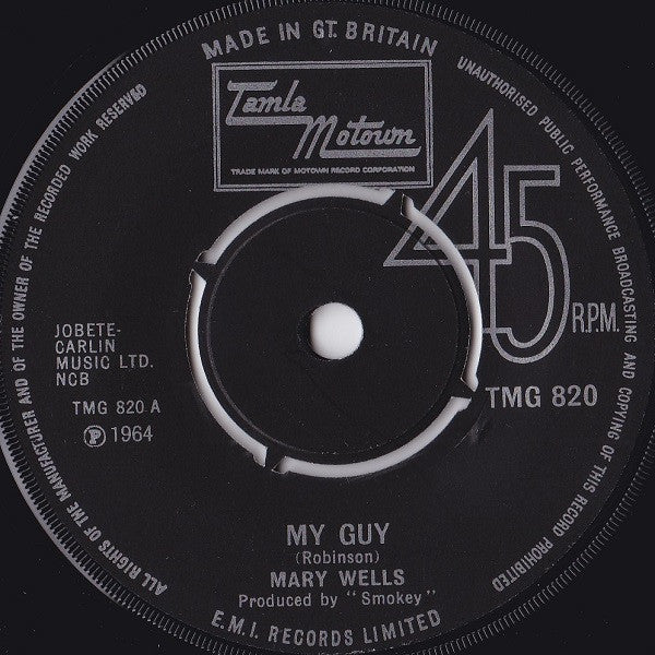 Mary Wells : My Guy (7", Single, Pus)