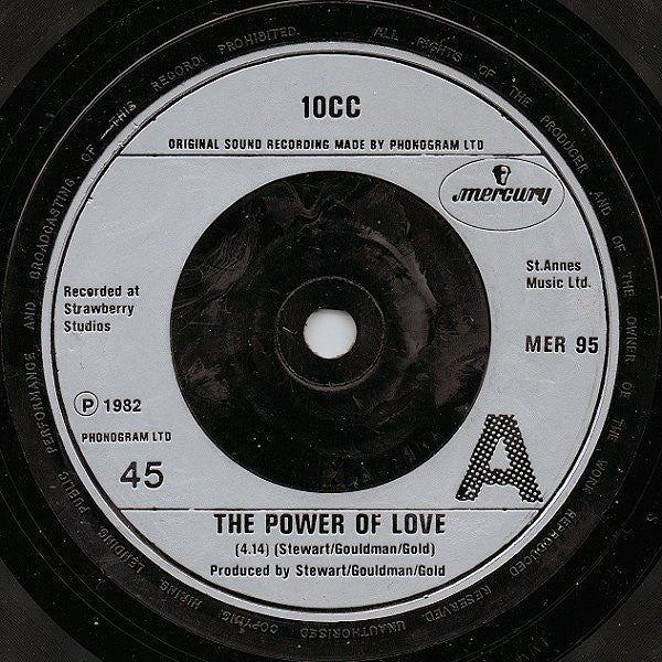 10cc : The Power Of Love (7", Single, Com)