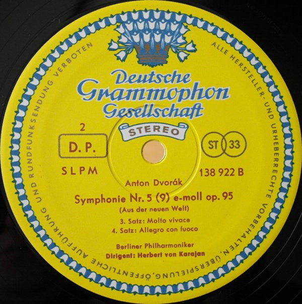 Antonín Dvořák ‧ Berliner Philharmoniker ‧ Herbert von Karajan : Symphonie "Aus Der Neuen Welt" (LP, RP)