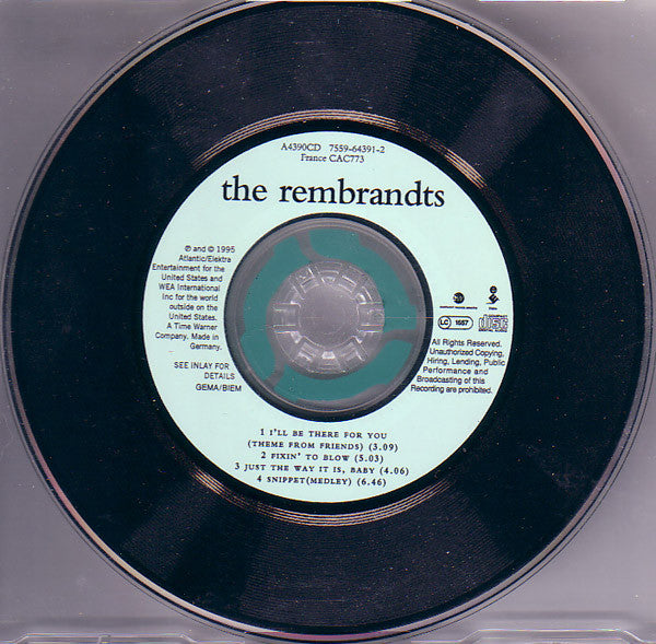 The Rembrandts : I'll Be There For You (Theme From "Friends") (CD, Single, WME)
