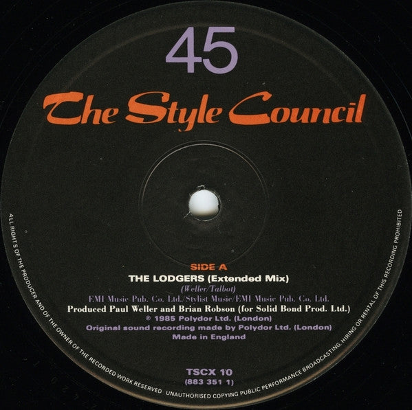 The Style Council Featuring Dee C. Lee : The Lodgers (12", Single)