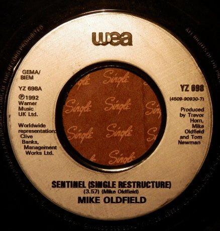 Mike Oldfield : Sentinel (Single Restructure) (7", Single, Sil)