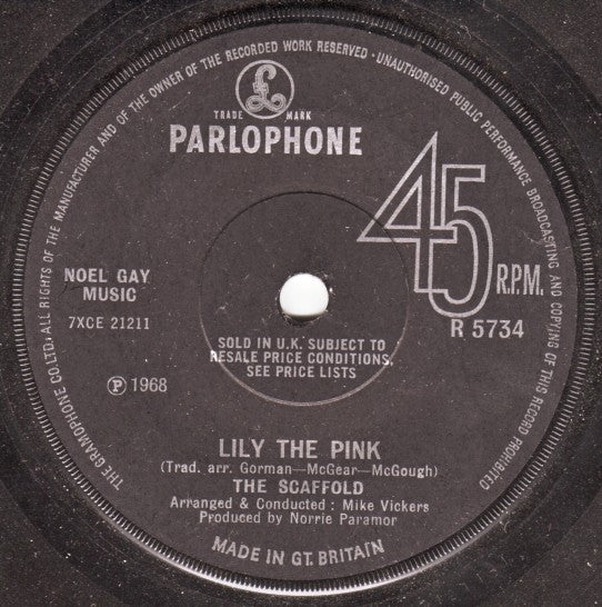 Scaffold : Lily The Pink (7", Single, Sol)