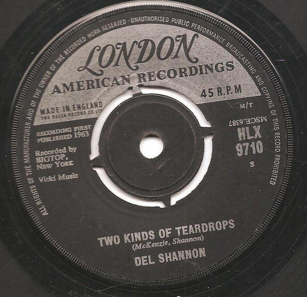 Del Shannon : Two Kinds Of Teardrops (7")