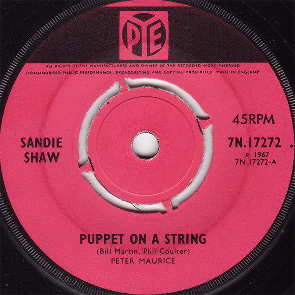 Sandie Shaw : Puppet On A String (7", Single, Kno)