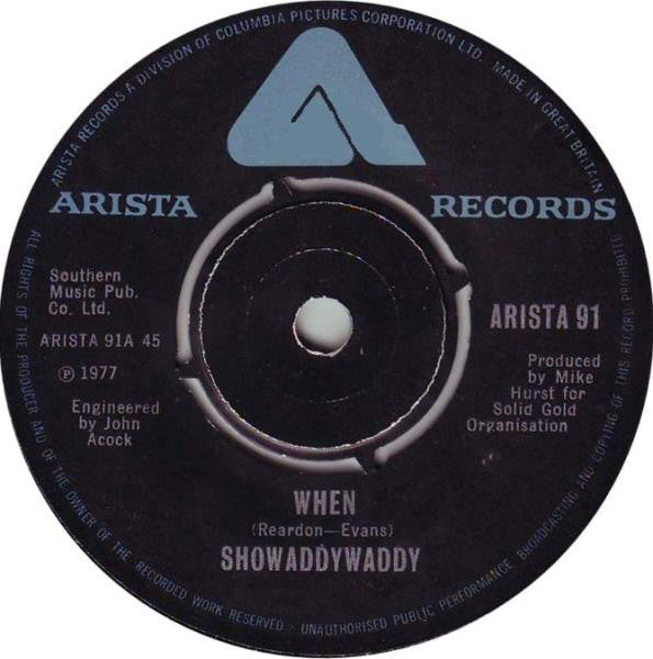 Showaddywaddy : When (7", Single)