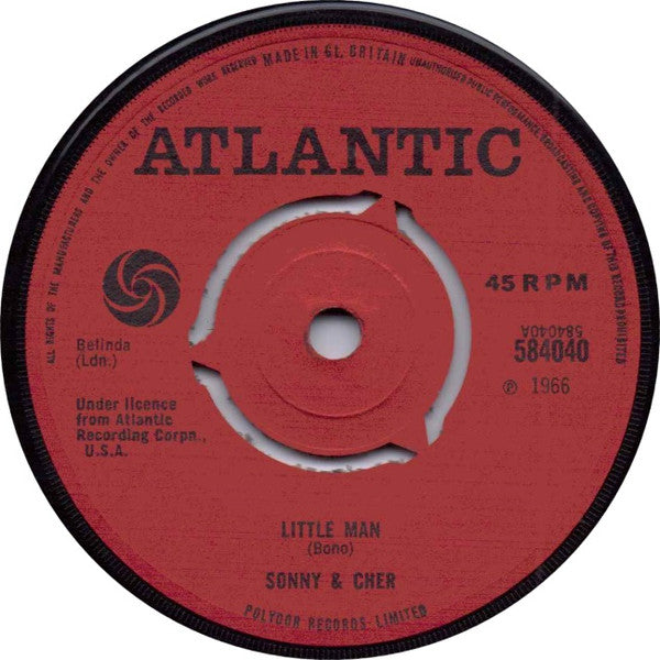 Sonny & Cher : Little Man (7", Single, 3-P)