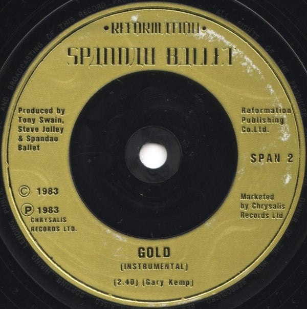 Spandau Ballet : Gold (7", Single, Gol)
