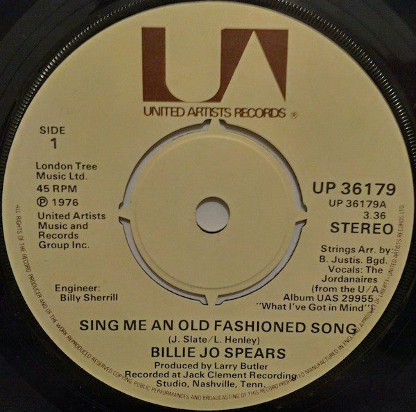 Billie Jo Spears : Sing Me An Old Fashioned Song (7", Single)