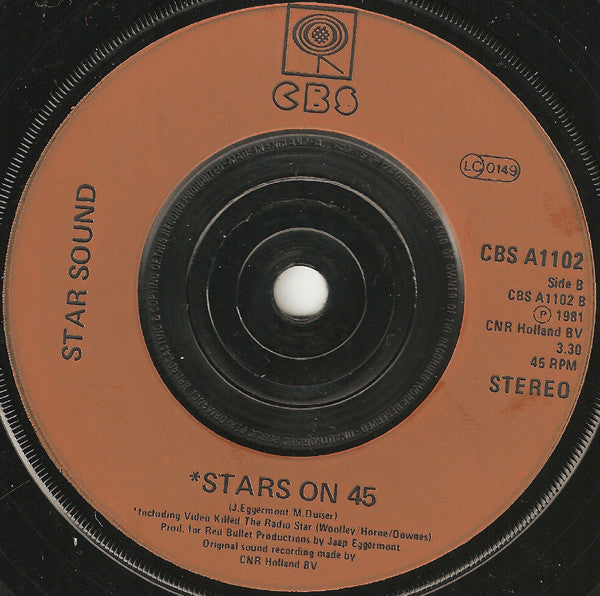 Stars On 45 : Stars On 45 (7", Single, Inj)