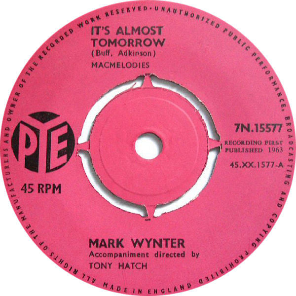 Mark Wynter : It's Almost Tomorrow (7", Single)